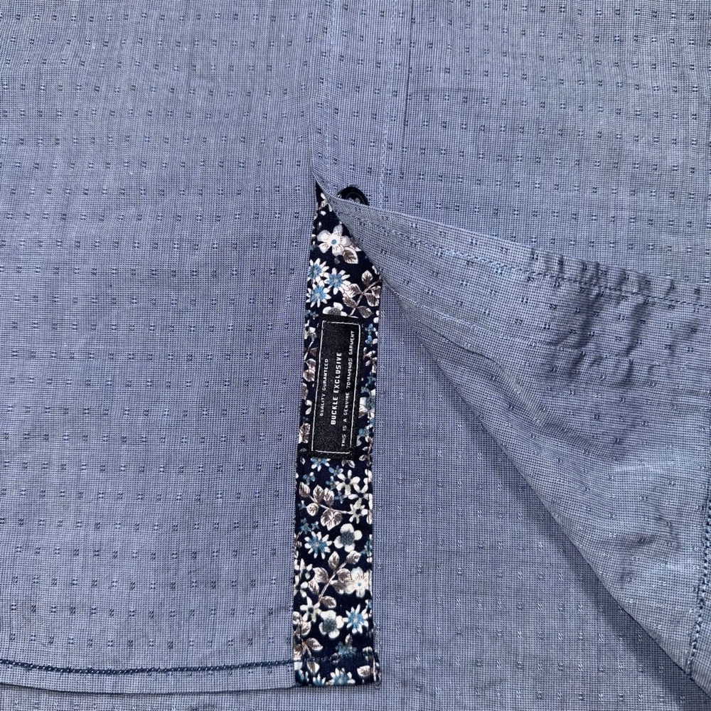 Men's 7Diamonds Groove City Button front Shirt L, Blue Floral - Picture 6 of 11